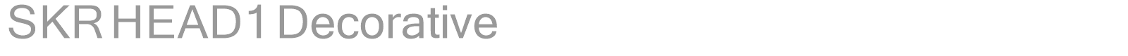 SKR HEAD1 Decorative font preview